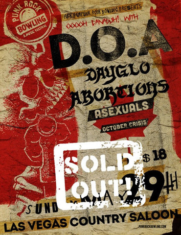 DOA, Dayglo Abortions, Asexuals, October Crisis - MAY 29TH, 2016 Las Vegas Country Saloon