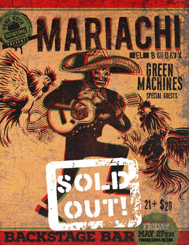 Mariachi El Bronx, Green Machines, Special Guests - MAY 27TH, 2016 Backstage Bar & Billiards