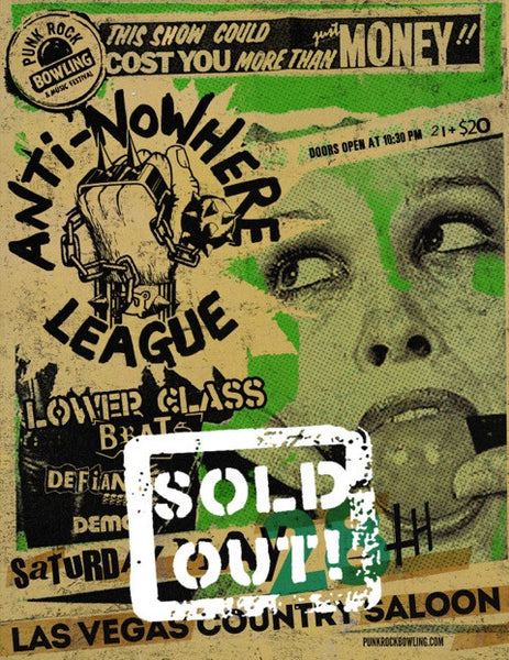 Anti Nowhere League, Lower Class Brats, Defiance, DEMOB - MAY 28TH, 2016 Las Vegas Country Saloon
