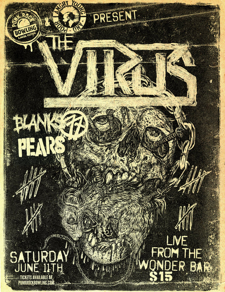 The Virus, Blanks 77, PEARS - June 11th, from the Wonder Bar 10:00pm