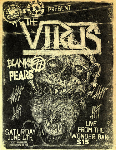 The Virus, Blanks 77, PEARS - June 11th, from the Wonder Bar 10:00pm